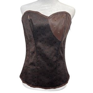 𝅺Charmian Steampunk Spiral Steel Boned Corset